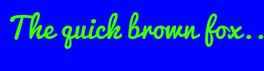 Image with Font Color 41FF00 and Background Color 0000FF